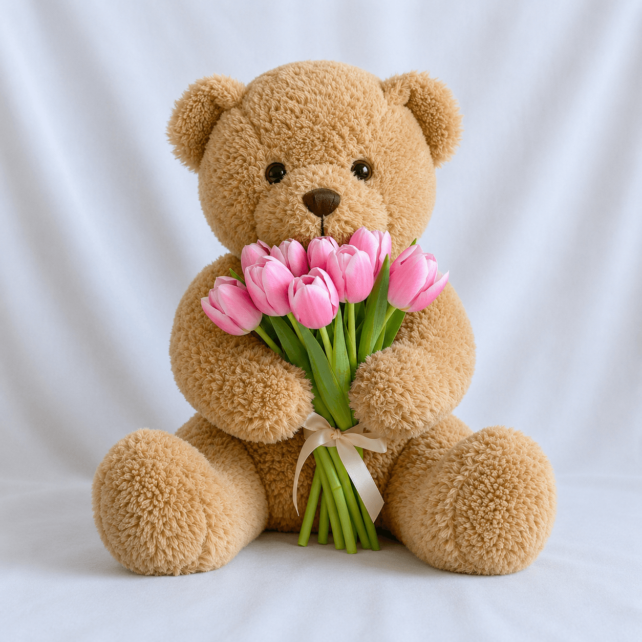 Plush bear (with bouquet)