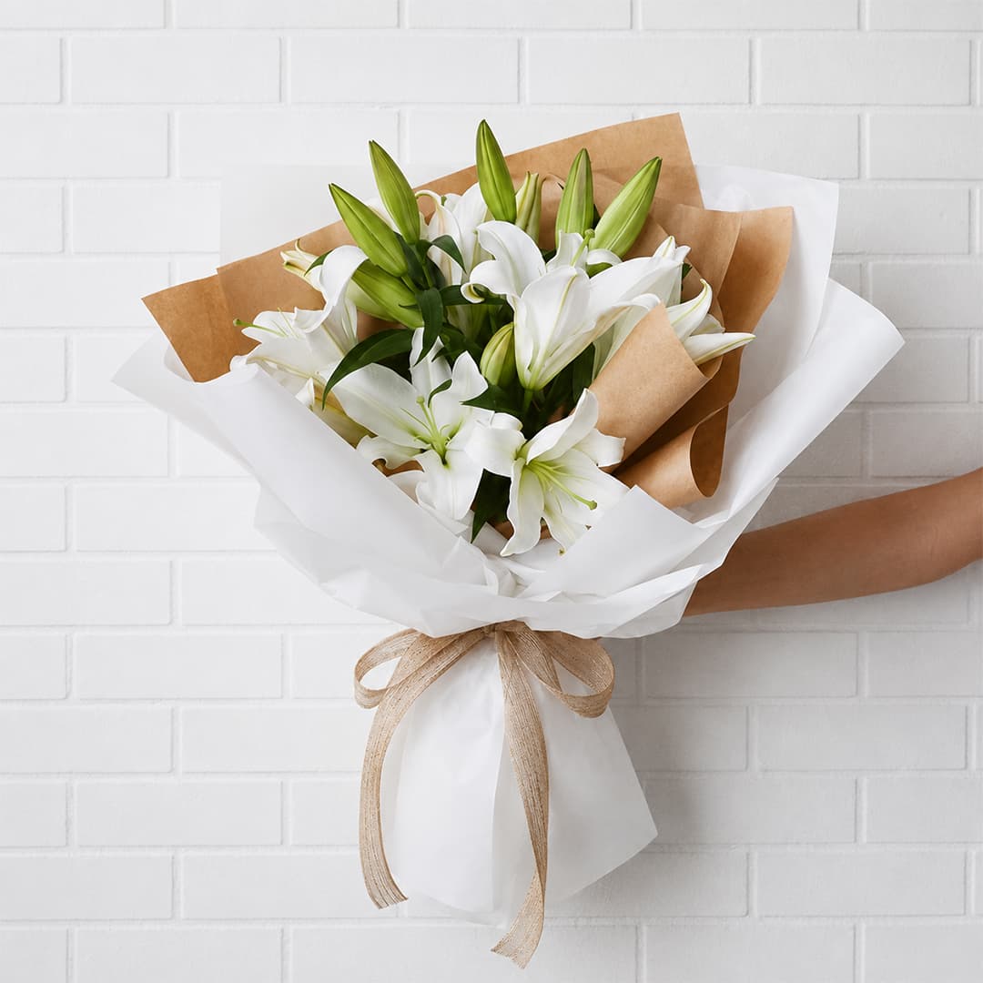 White lily bouquet